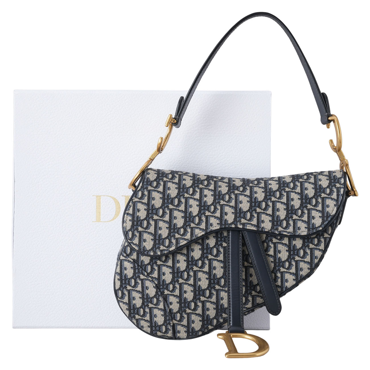 CHRISTIAN DIOR(USED)디올 오블리크 새들백 미듐